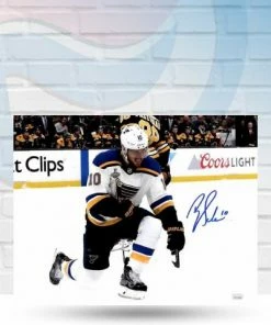 Fan Cave Sports Autographed Memorabilia Brayden Schenn St Louis Blues Autographed Celebrating 11x14 Photo - JSA