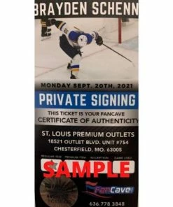Fan Cave Sports Brayden Schenn St Louis Blues Autographed Framed 8x10 - COA Autographed Memorabilia
