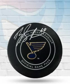 Fan Cave Sports Autographed Memorabilia Brayden Schenn St Louis Blues Autographed Official Game Puck - COA