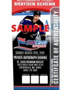 Fan Cave Sports Autographed Memorabilia Brayden Schenn St Louis Blues Autographed Official Game Puck - COA
