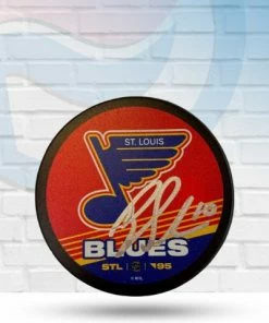 Fan Cave Sports Brayden Schenn St Louis Blues Autographed Retro Souvenir Puck - JSA