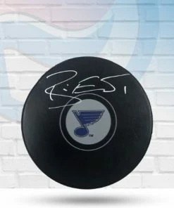 Fan Cave Sports Autographed Memorabilia Brian Elliott St Louis Blues Autographed Logo Puck - JSA