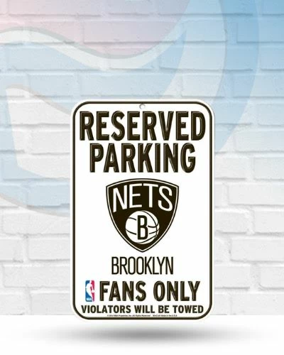 WinCraft Wall Signs Brooklyn Nets 11" X 17" Plastic Reserved Parking Sign 1 WinCraft Wall Signs Brooklyn Nets 11" X 17" Plastic Reserved Parking Sign