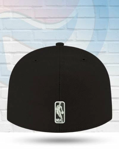 New Era Brooklyn Nets Black And White 59FIFTY Fitted Hat 2 New Era Brooklyn Nets Black And White 59FIFTY Fitted Hat