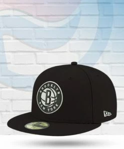 New Era Brooklyn Nets Black And White 59FIFTY Fitted Hat