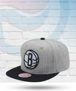 Mitchell & Ness Brooklyn Nets Mitchell And Ness Heather Underpop Snapback Hat
