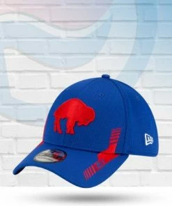 New Era Buffalo Bills 2021 Sideline Home Historic Logo 39THIRTY Flex Hat Hats