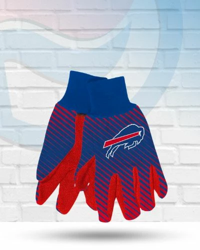 WinCraft Buffalo Bills Two Tone Striped Utility Gloves 1 WinCraft Buffalo Bills Two Tone Striped Utility Gloves