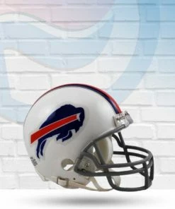Score Here Buffalo Bills 2021 VSR4 Riddell Mini Football Helmet Collectibles