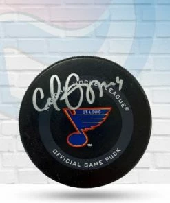 Fan Cave Sports Autographed Memorabilia Carl Gunnarsson St Louis Blues Autographed Retro Official Game Puck - COA