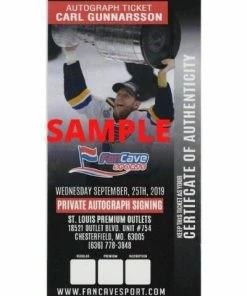 Fan Cave Sports Carl Gunnarsson St Louis Blues Autographed Stanley Cup Champions Logo Puck - COA Autographed Memorabilia