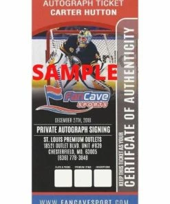 Fan Cave Sports Carter Hutton Buffalo Sabres Autographed Official Game Puck - COA Autographed Memorabilia