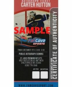 Fan Cave Sports Carter Hutton St Louis Blues Autographed Hockey Fights Cancer 16X20 Photo - COA Autographed Memorabilia