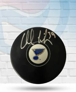 Fan Cave Sports Autographed Memorabilia Charlie Lindgren St Louis Blues Autographed Logo Puck - COA