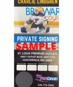Fan Cave Sports Autographed Memorabilia Charlie Lindgren St Louis Blues Autographed Official Game Puck- COA 5 Fan Cave Sports Autographed Memorabilia Charlie Lindgren St Louis Blues Autographed Official Game Puck- COA