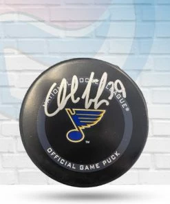 Fan Cave Sports Autographed Memorabilia Charlie Lindgren St Louis Blues Autographed Official Game Puck- COA