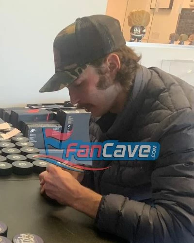 Fan Cave Sports Autographed Memorabilia Charlie Lindgren St Louis Blues Autographed Official Game Puck- COA 2 Fan Cave Sports Autographed Memorabilia Charlie Lindgren St Louis Blues Autographed Official Game Puck- COA