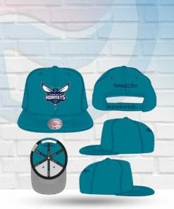 Mitchell & Ness Charlotte Hornets Mitchell And Ness Core Teal Snapback Hat Hats