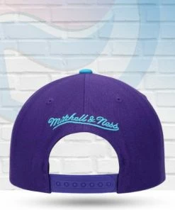 Mitchell & Ness Charlotte Hornets Mitchell And Ness Core Two Tone Purple Teal Snapback Hat Hats