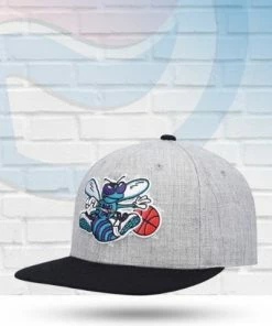 Mitchell & Ness Charlotte Hornets Mitchell And Ness Heather Underpop Snapback Hat