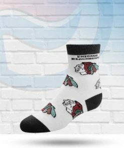 Michigan Chicago Blackhawks All Over Team Logo Infant Socks Accessories