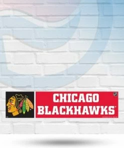 Michigan Chicago Blackhawks Bumper Sticker Decal 3"x12" Clearance