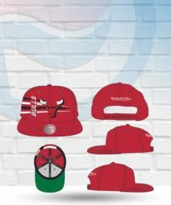 Mitchell & Ness Hats Chicago Bulls Mitchell And Ness Retro Bolt Deadstock Snapback HWC Hat