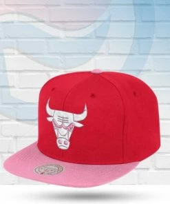 Mitchell & Ness Chicago Bulls Mitchell And Ness Sweetheart Two-Tone Red / Pink Snapback Hat