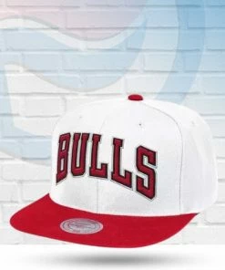 Mitchell & Ness Chicago Bulls Mitchell And Ness Two-Tone White / Red Snapback Hat