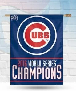 Michigan Chicago Cubs 2016 World Series Champions Vintage 27" X 37" Vertical Flag Clearance