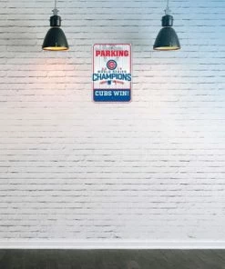 Michigan Clearance Chicago Cubs 2016 World Series Champions Vintage Plastic Parking Sign