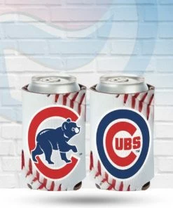 WinCraft Chicago Cubs Baseball Design Can Koozie