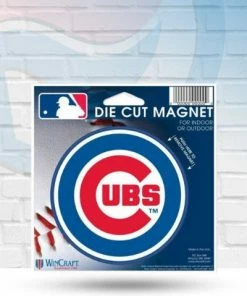 Michigan Chicago Cubs Die Cut Magnet 4"x4"