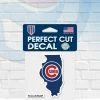 WinCraft Decals Chicago Cubs Illinois State Shape Perfect Cut Decal 4" X 4"