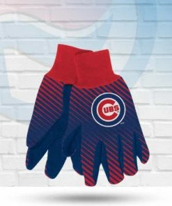WinCraft Accessories Chicago Cubs Two Tone Striped Utility Gloves