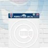 Michigan Chicago Cubs White Perfect Cut Decal 8" X 8"