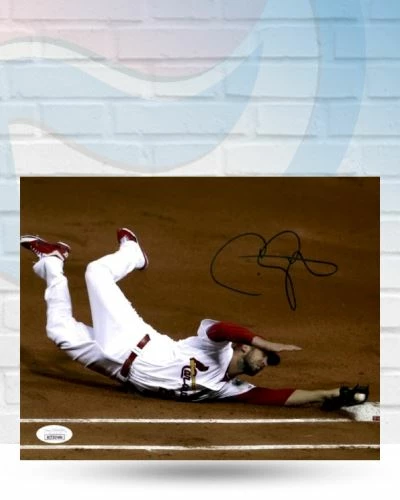 Fan Cave Sports Autographed Memorabilia Chris Carpenter St Louis Cardinals Autographed Dive Photo - JSA 1 Fan Cave Sports Autographed Memorabilia Chris Carpenter St Louis Cardinals Autographed Dive Photo - JSA