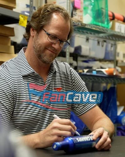 Fan Cave Sports Chris Pronger Autographed St Louis Blues Mini Replica Helmet - Navy - JSA Autographed Memorabilia 3 Fan Cave Sports Chris Pronger Autographed St Louis Blues Mini Replica Helmet - Navy - JSA Autographed Memorabilia