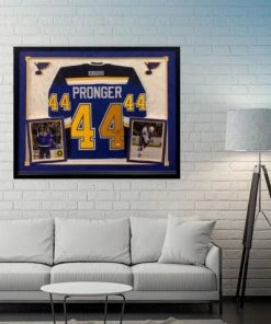 Fan Cave Sports Chris Pronger St Louis Blues Autographed Framed CCM Jersey - Beckett Autographed Memorabilia