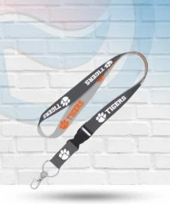 WinCraft Clemson Tigers Gray Lanyard With Detachable Buckle Lanyards