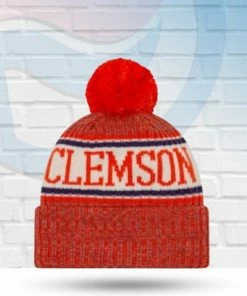 New Era Clemson Tigers Knit Pom Beanie