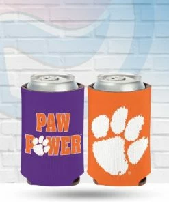 WinCraft Clemson Tigers Paw Power Slogan Can Koozie Drinkware