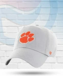 '47 Brand Hats Clemson Tigers Storm Clean Up Adjustable Hat