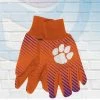 WinCraft Clemson Tigers Two Tone Striped Utility Gloves
