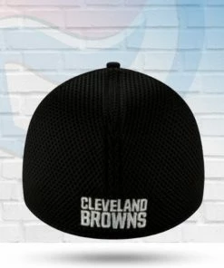 New Era Cleveland Browns Black & White Neo 39THIRTY Flex Hat