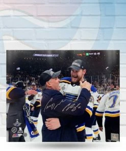 Fan Cave Sports Colton Parayko And Craig Berube St Louis Blues Dual Autographed Stanley Cup 16x20 - COA