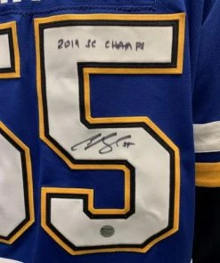 Fan Cave Sports Colton Parayko St Louis Blues Autographed Fanatics Home Jersey With Inscription - COA Autographed Memorabilia