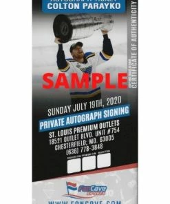 Fan Cave Sports Colton Parayko St Louis Blues Autographed Framed 16x20 - COA 7 Fan Cave Sports Colton Parayko St Louis Blues Autographed Framed 16x20 - COA