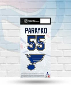 Mustang Colton Parayko St Louis Blues Set Of Two Fan Cave Exclusive Player Decal 4" X 8"