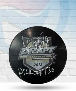 Fan Cave Sports Connor Hellebuyck Winnipeg Jets Autographed Draft Puck W/ "Pick #130" Inscription - COA